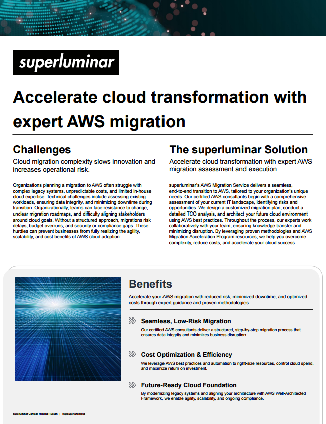Accelerate Cloud Transformation with Expert AWS Migration