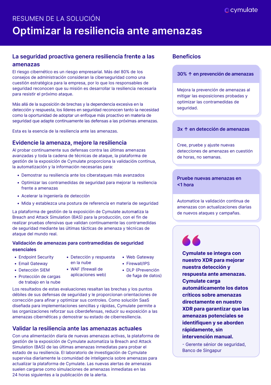 Optimizar La Resiliencia Ante Amenazas