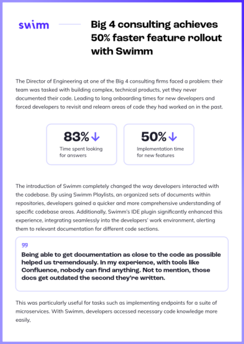 Swimm Case Study